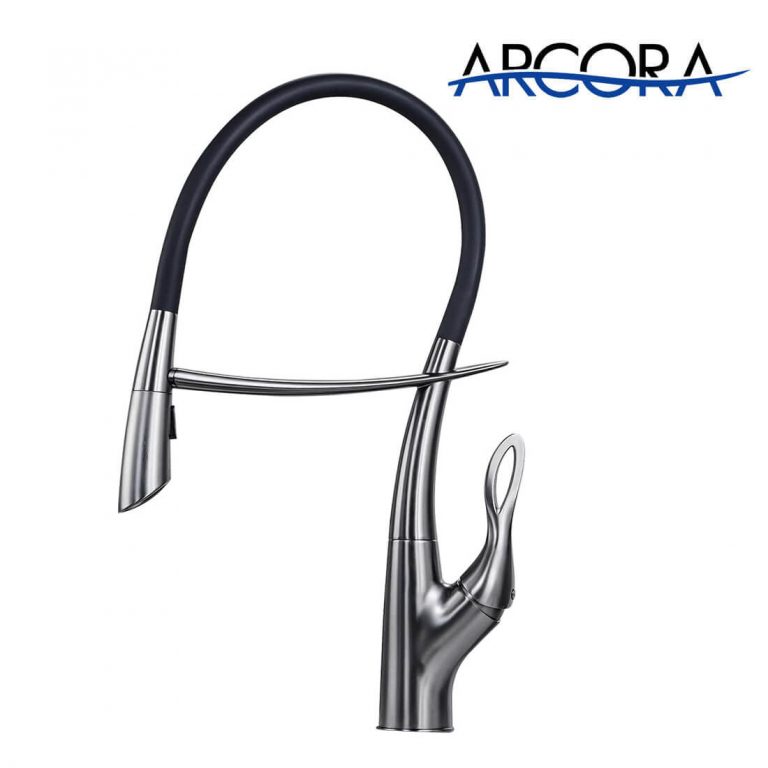 Arcora Commercial Pull Down High Arc Kitchen Faucet With Sprayer