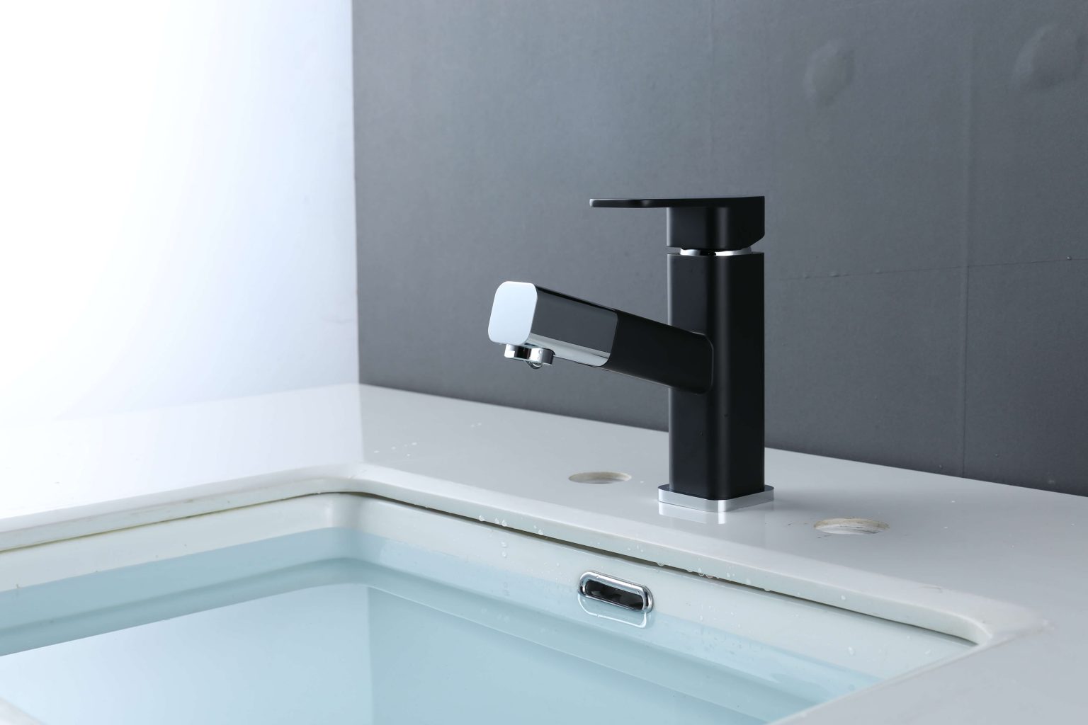 matte black bathroom sink faucet square