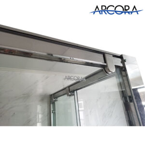 ARCORA Sliding Think Glass Shower Door with Handle and Seal Strip