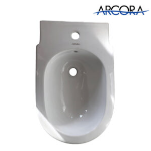 ARCORA Wall Mounted Bidet with Round Overflow Hole & Pre-Punched Tap Hole