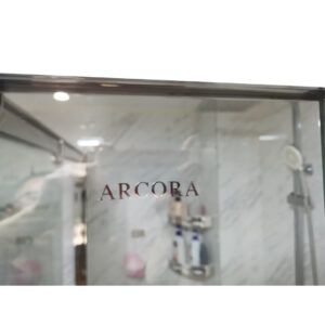 ARCORA Sliding Think Glass Shower Door with Handle and Seal Strip