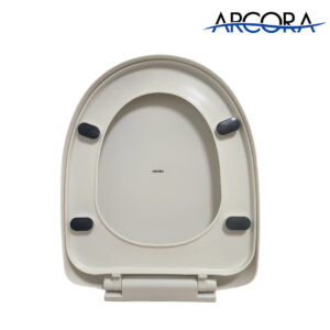 ARCORA White Elongated Slow Close Family Toilet Seat