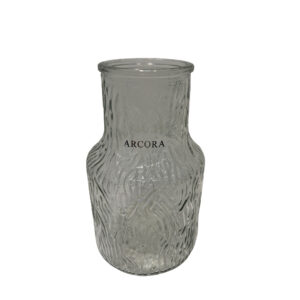 ARCORA Transparent Texture Think Glass Vase for Living Room Hotel Office Flower Shop