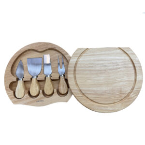 ARCORA Personalized Bamboo Cheese Board Knife Set with 4 Cheese Knife